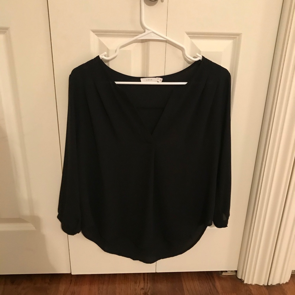 Lush Long Sleeve V Neck Top